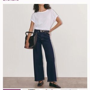 Everlane Women's Dark Blue Flare & Wide Leg Jeans